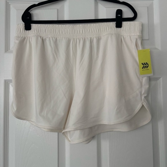 All in Motion Women's Athletic Shorts - Cream - Picture 1 of 2